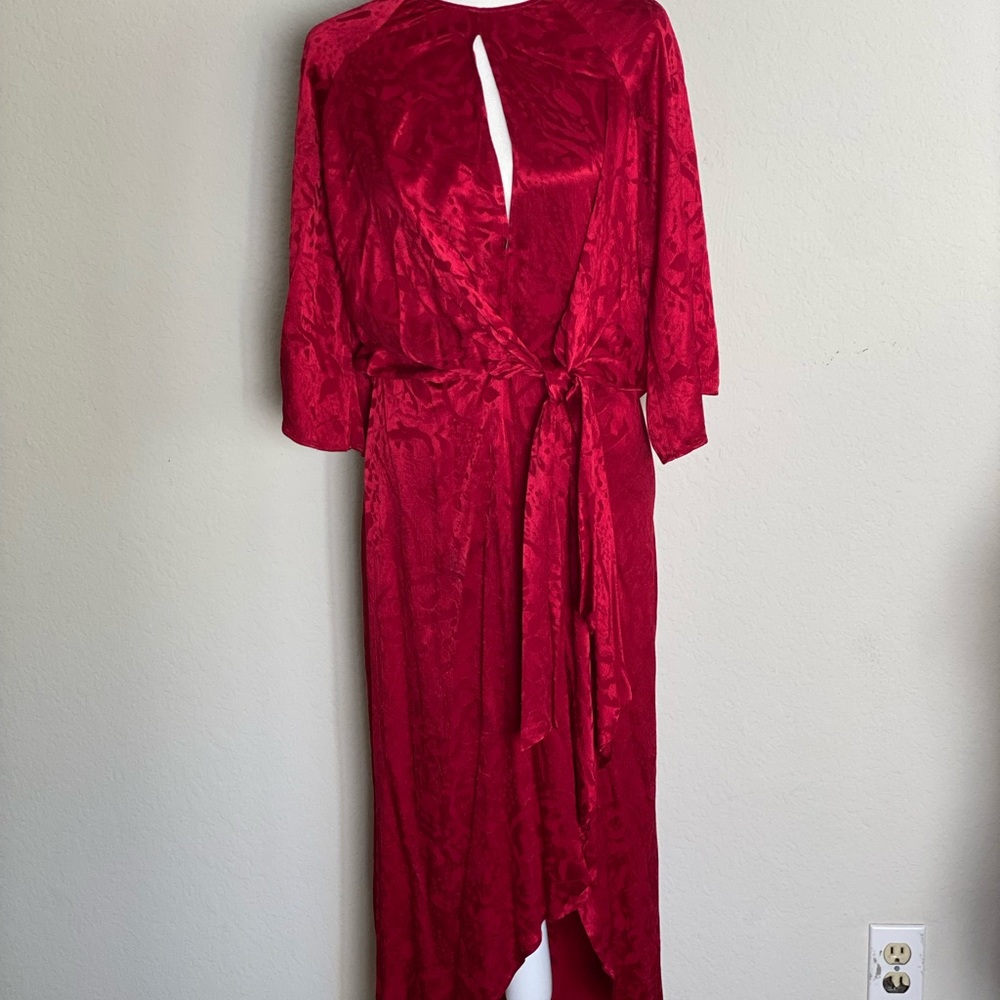 Red silky Zara dress